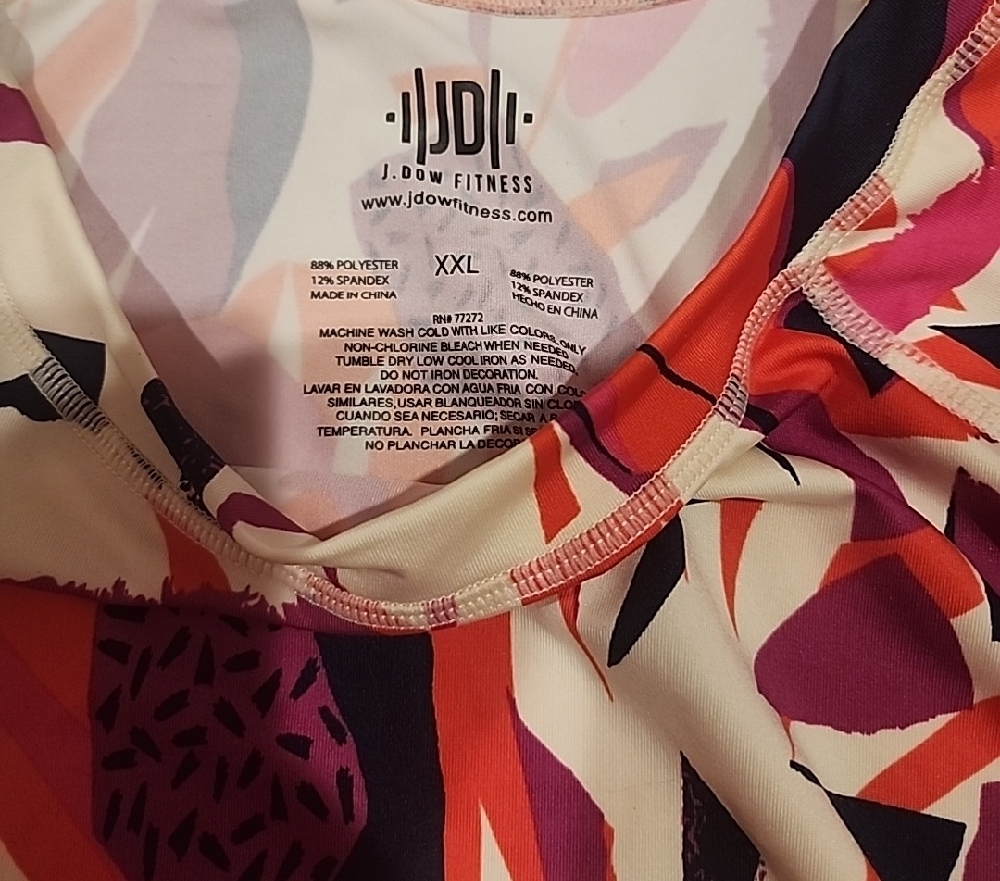 Multicolor Abstract Crop Top - Picture 2 of 3